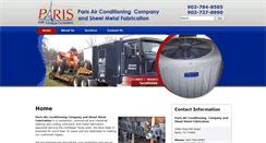Desktop Screenshot of parisairconditioning.com